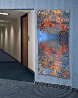 Ontario: Hallway with photograph printed on satin