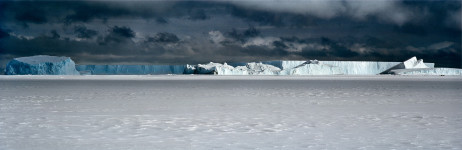 Icebergs Frozen in Sea Ice, Cape Washington