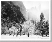 Bridalveil Falls, Snowstorm, Yosemite