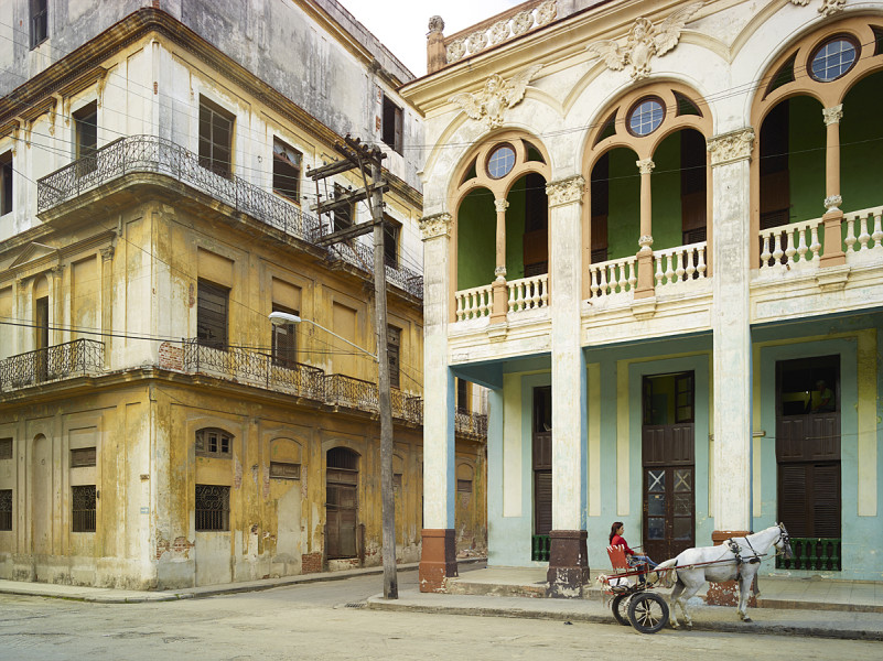 Street Corner with Horse, Havana