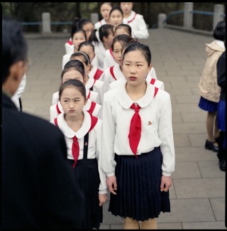 Students and their Teacher, Mangyongdae, N. Korea