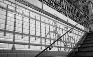 Bicycle Shadow & Metro Stairs