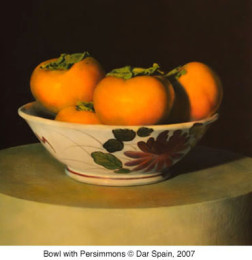 Bowl with Persimmons