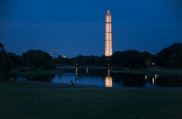 Washington Monument with its Exoskeleton