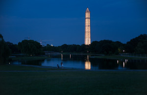 Washington Monument with its Exoskeleton