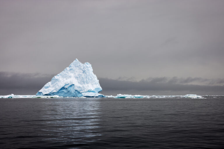 A Lone Iceberg at Sea