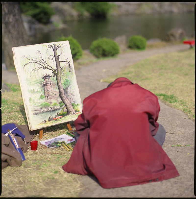 Painter, Moranbong Park, N. Korea