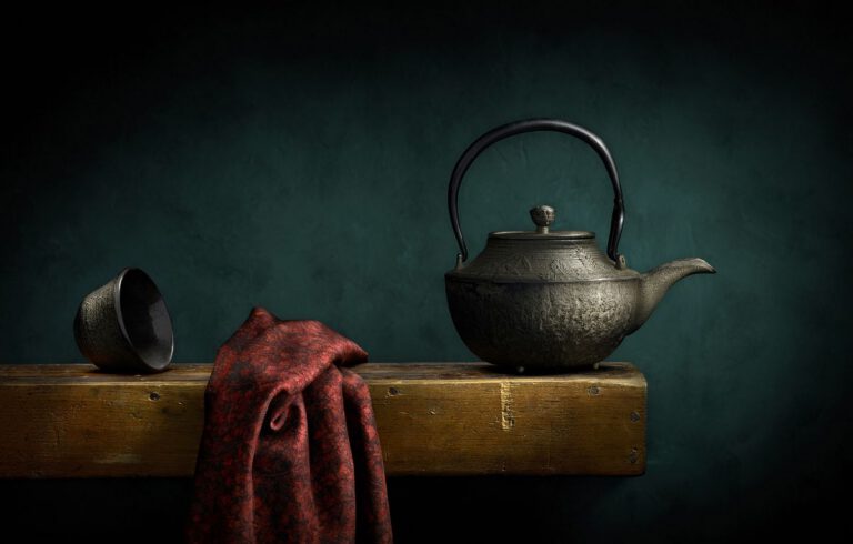 Still Life with Teapot and Red Cloth