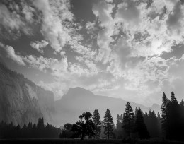 Half Dome, Morning Clouds, Yosemite Valley