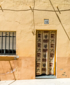 Curtained Doorway with Shadows