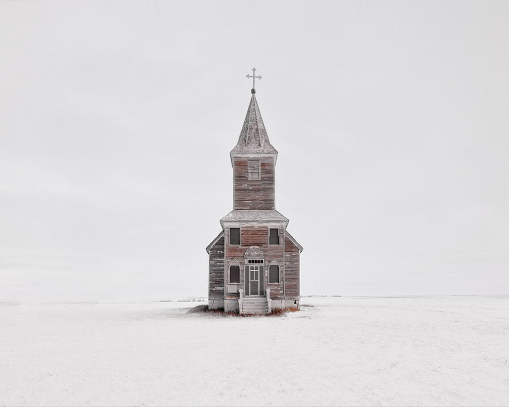 Church In Snow, Saskatchewan