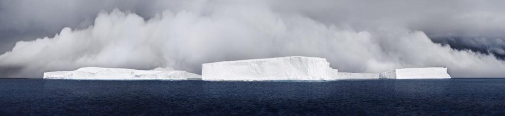 Icebergs Generating Fog, Antarctica