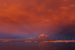 The Shining Light at Sunset, Lemaire Channel, Antarctica