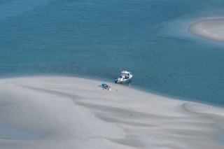Beach Picnic with Seagulls near Point Judith
