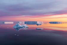 Icebergs Reflected at Sunrise on the Solstice (1543)