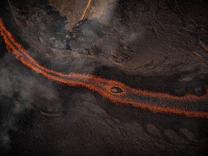 Lava River 1, Eruption