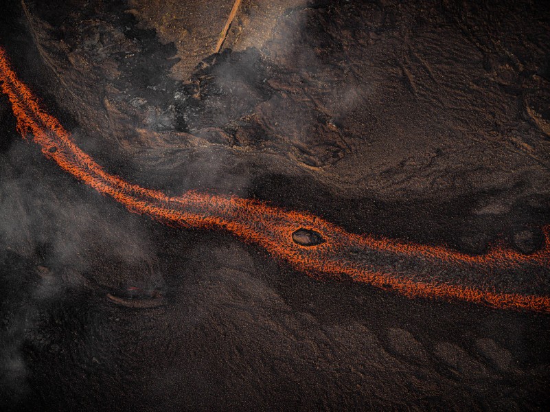 Lava River 1, Eruption