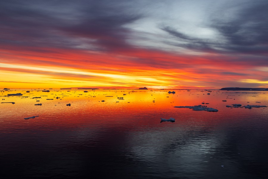 Sunset on the Solstice in the Weddell Sea