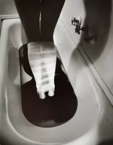 Wrapped Legs in Bath